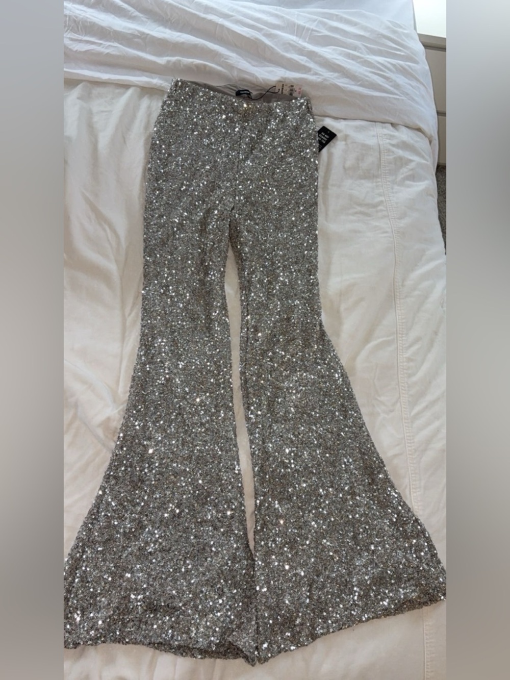 Express Silver Sequin Pants